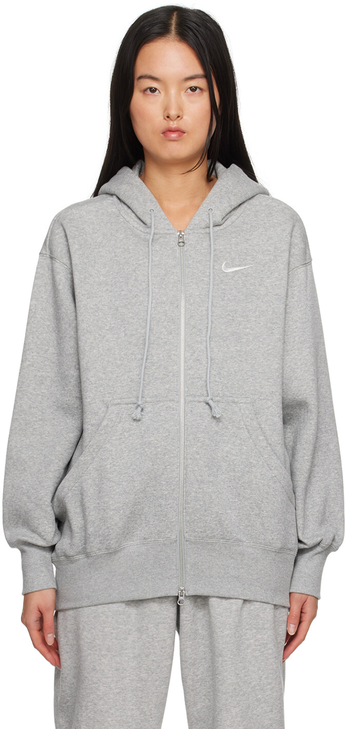 

Серый худи с изображением Феникса Nike