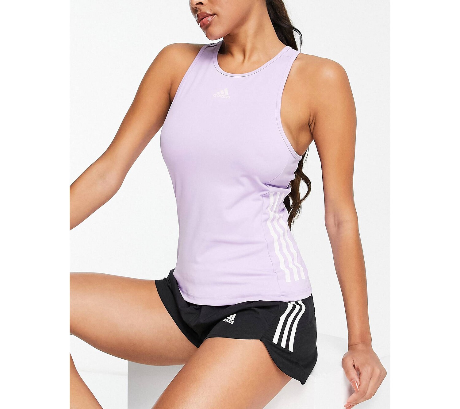 

Фиолетовый жилет с 3 полосками в стиле колорблок adidas Training Techfit adidas performance