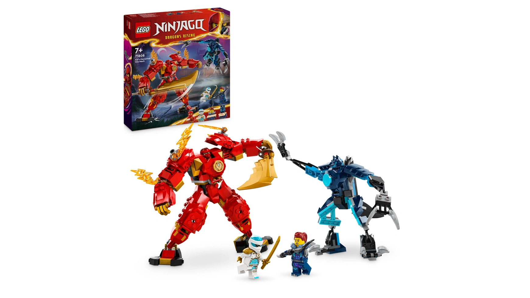 lego® ninjago 70667 огненный велосипед кая и снегоход зейна Lego NINJAGO Огненный робот Кая