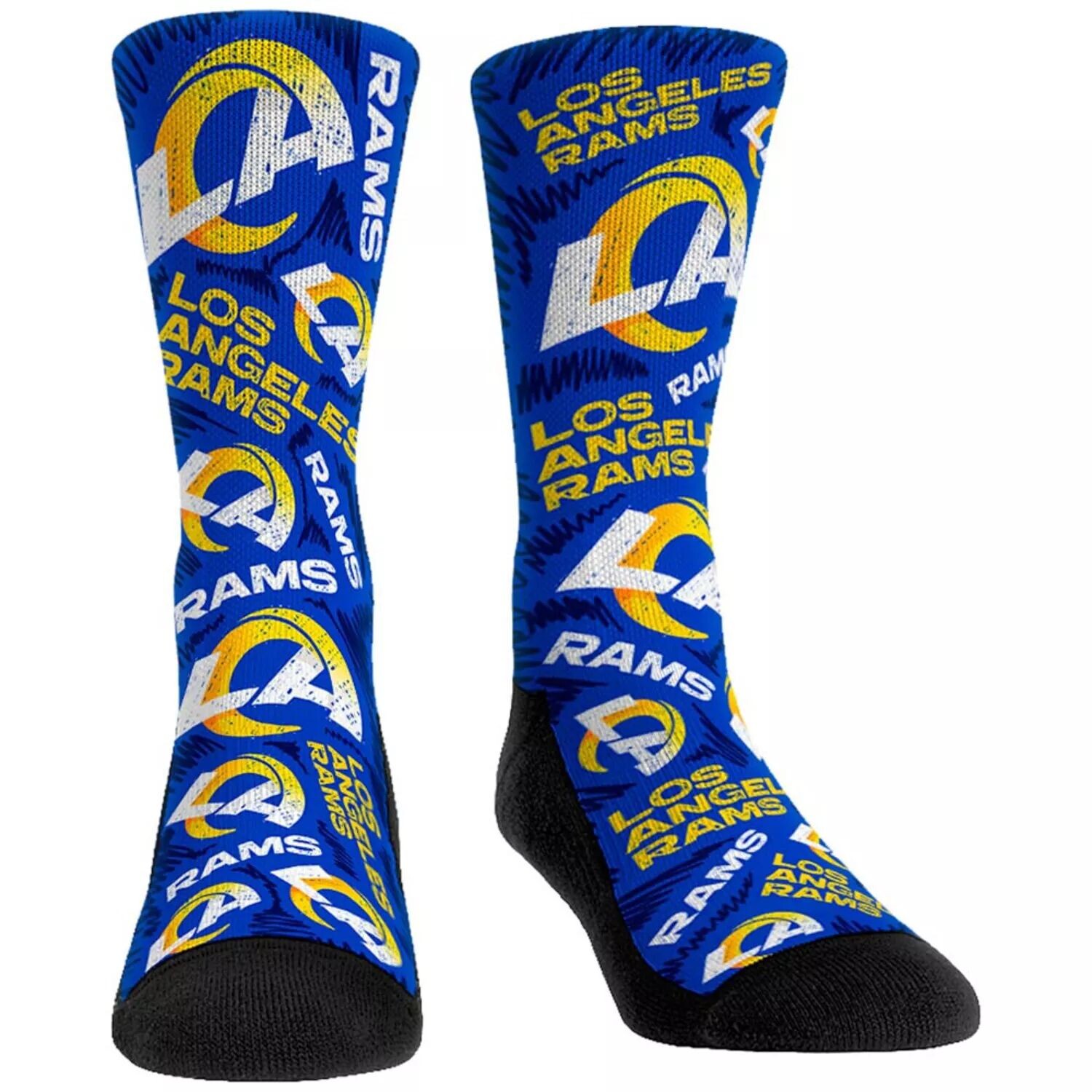 

Женские носки Rock Em Носки Los Angeles Rams Logo Sketch Crew Socks