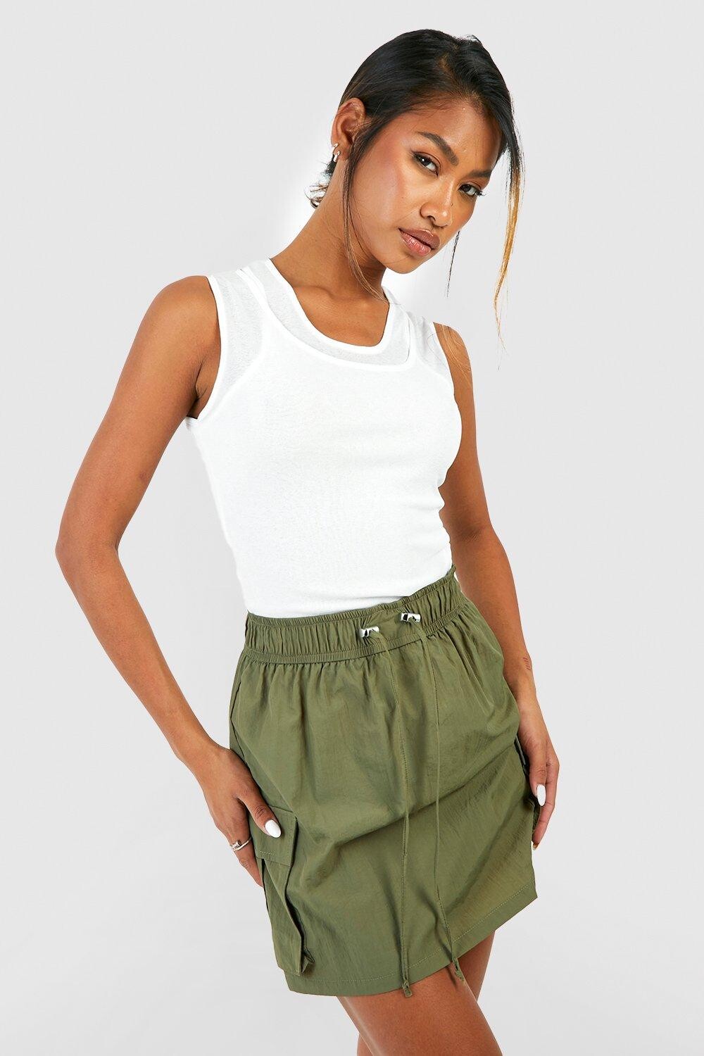 

Двухслойная майка из луковой кожи топ Boohoo, слоновая кость