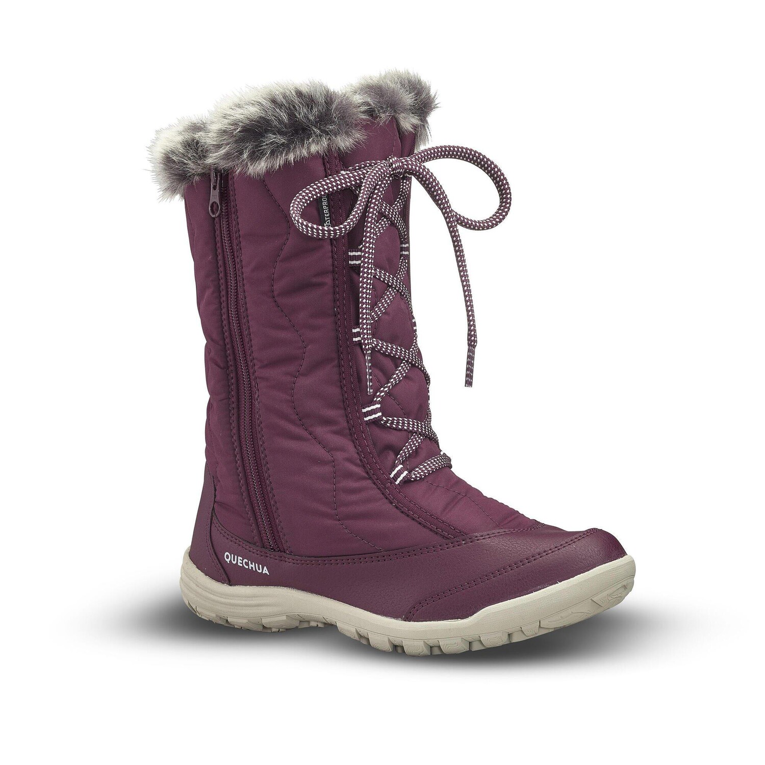 

Детские теплые водонепроницаемые походные ботинки Decathlon Sh500 X-Warm на молнии, размеры 11,5–5,5 Quechua, черный