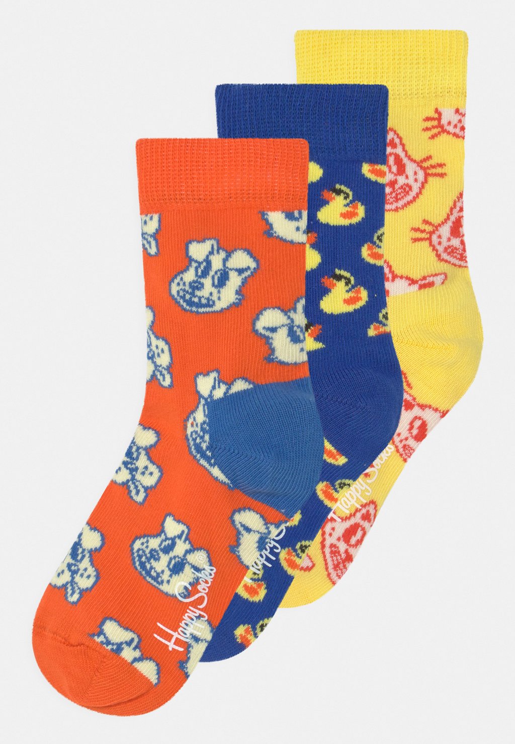 

Носки Kids Animal Unisex 3 Pack Happy Socks, цвет orange