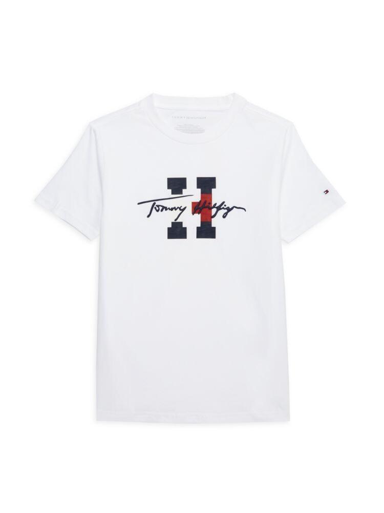 

Футболка с логотипом для мальчиков Tommy Hilfiger, цвет Fresh White