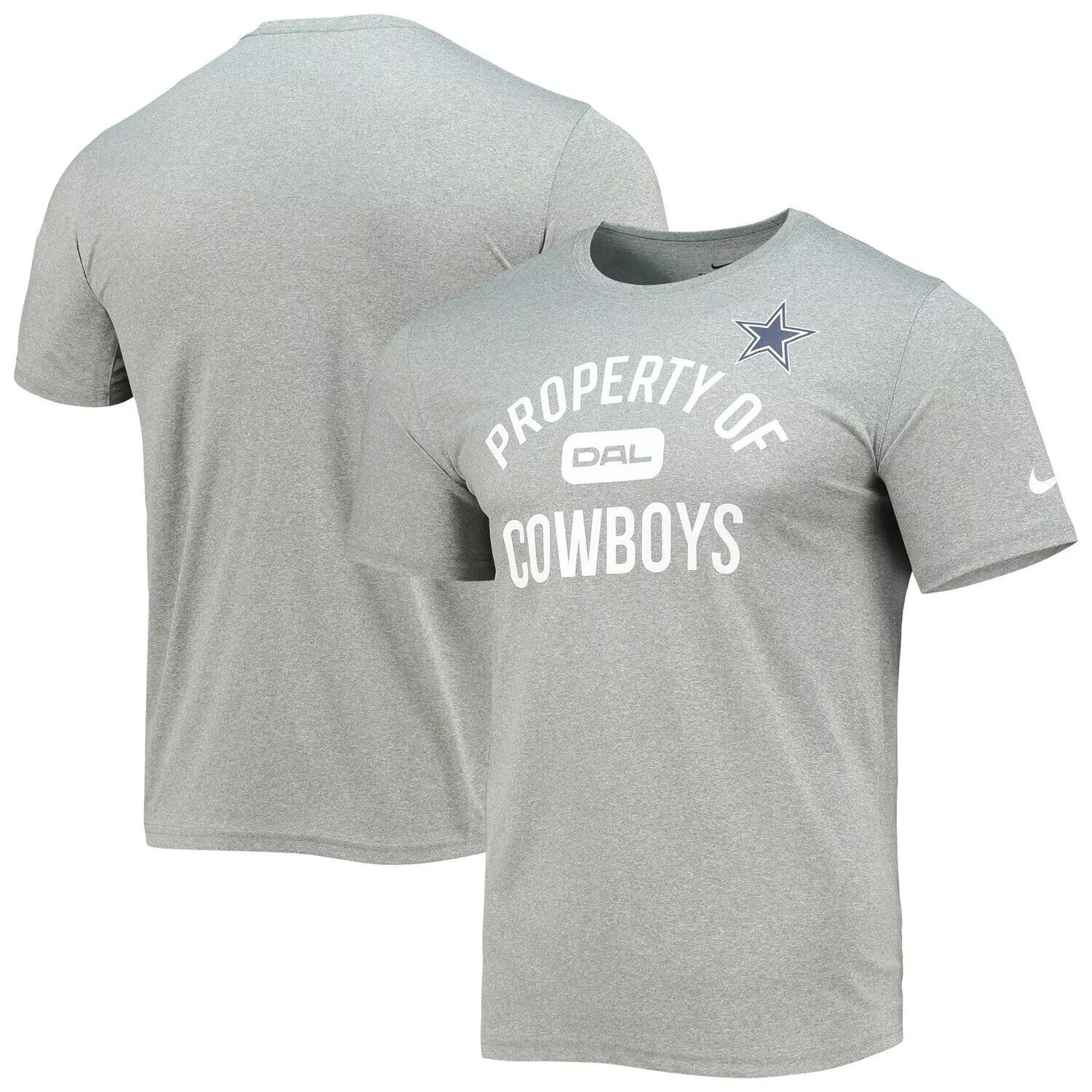 

Мужская футболка Nike Heathered Charcoal Dallas Cowboys Property Of Legend Performance