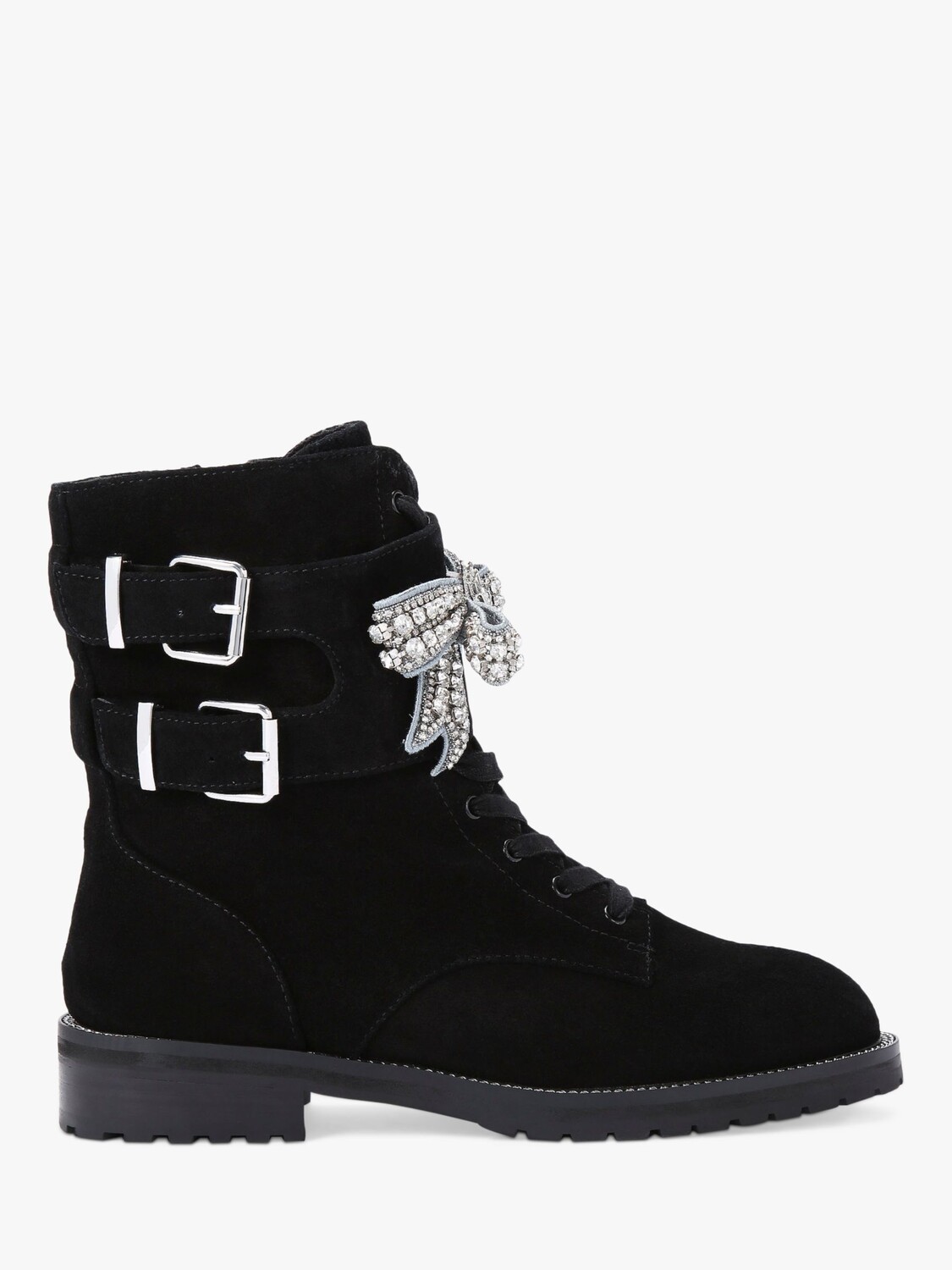 

Kurt Geiger London Sutton Замшевые ботильоны со шнуровкой и бантом, черные