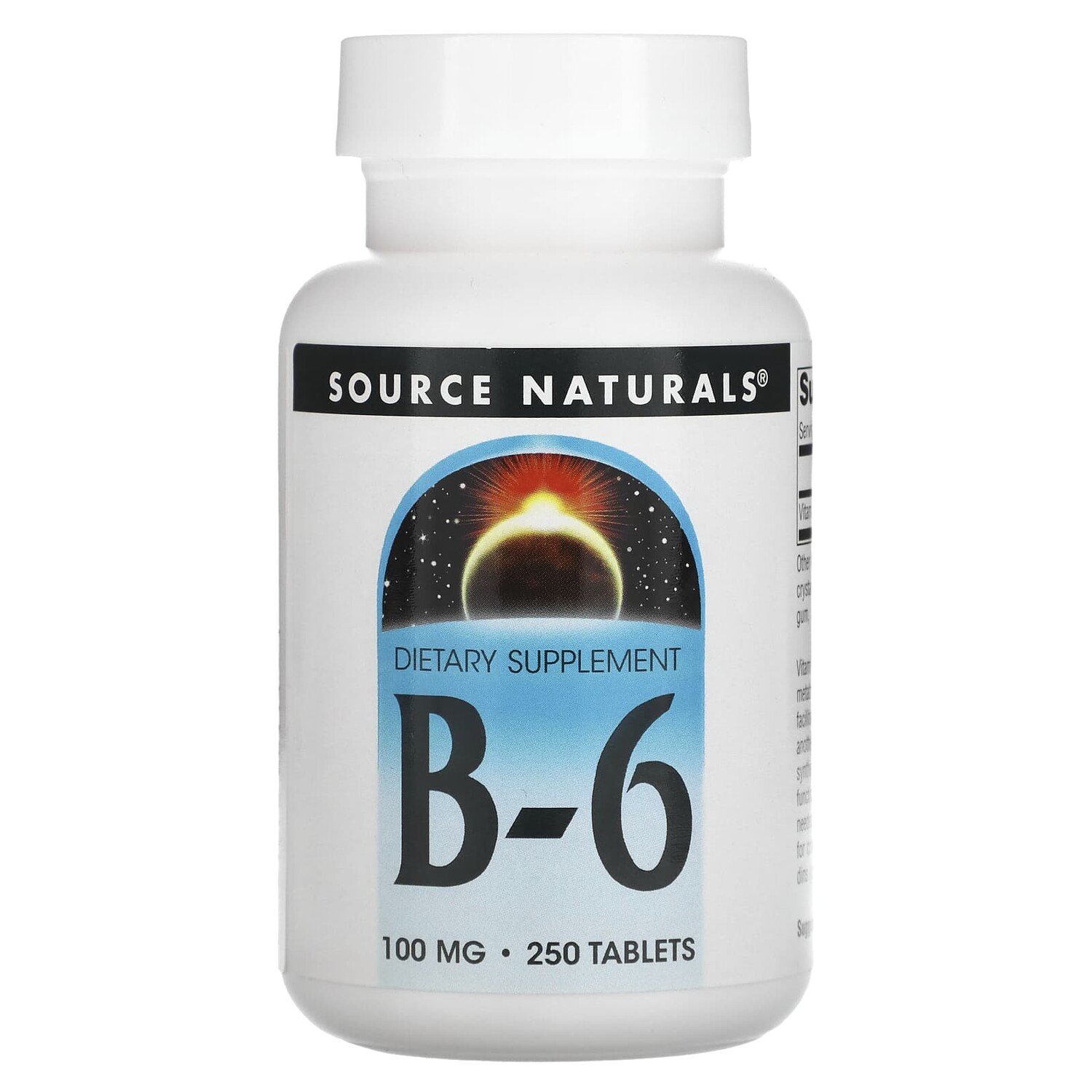 

B-6, 100 мг, 250 таблеток, Source Naturals