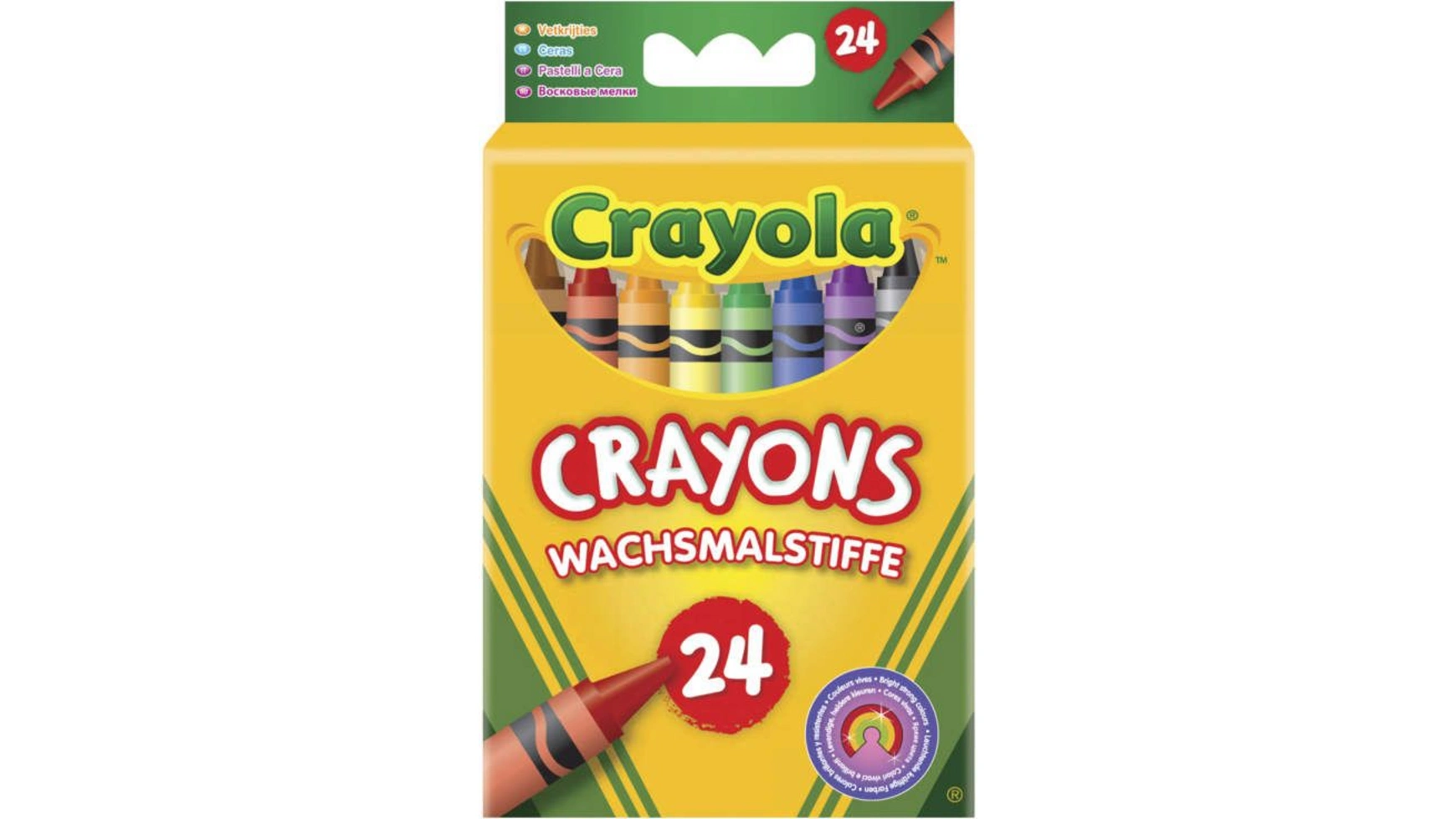 Crayola 24 мелка crayola 24 восковых мелка jumbo