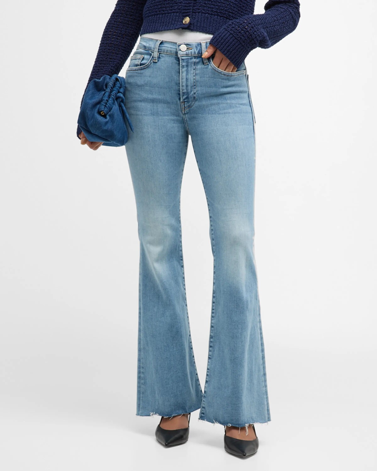 

Джинсы Le Easy Flare Raw After Jeans FRAME, цвет Colorado