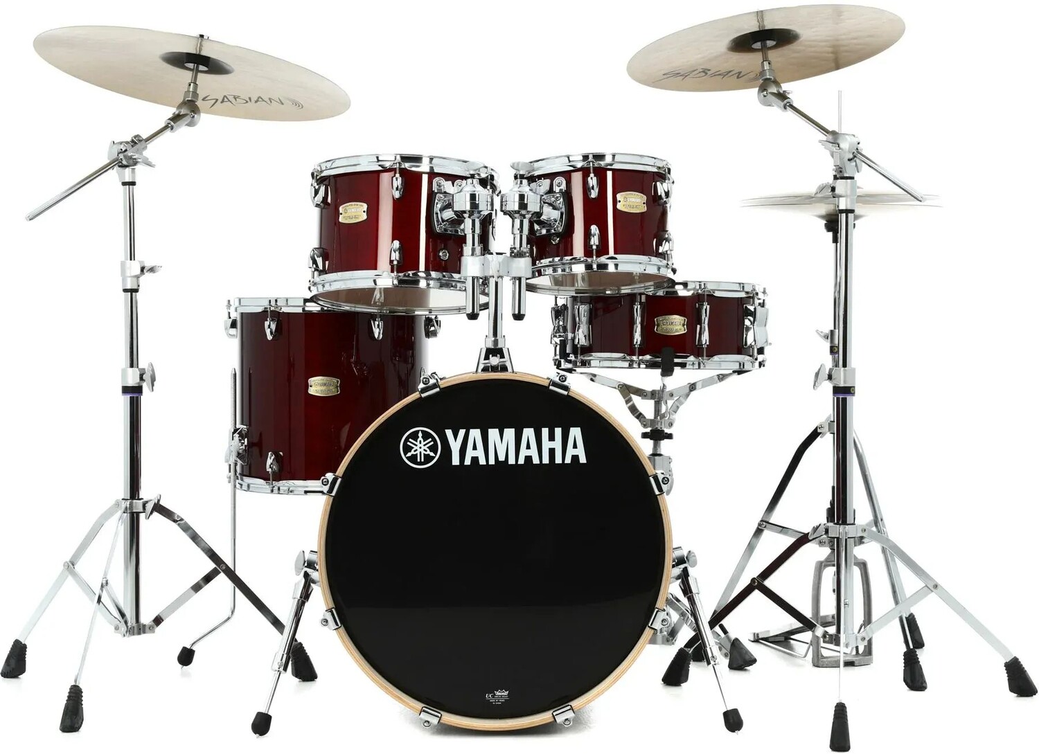 

Набор из 5 предметов Yamaha Stage Custom Birch Shell — клюквенно-красный