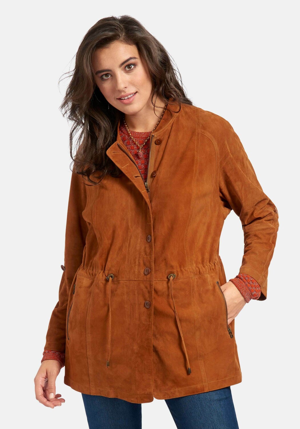 

Кожаная куртка EMILIA LAY Lederparka leather, кэмел
