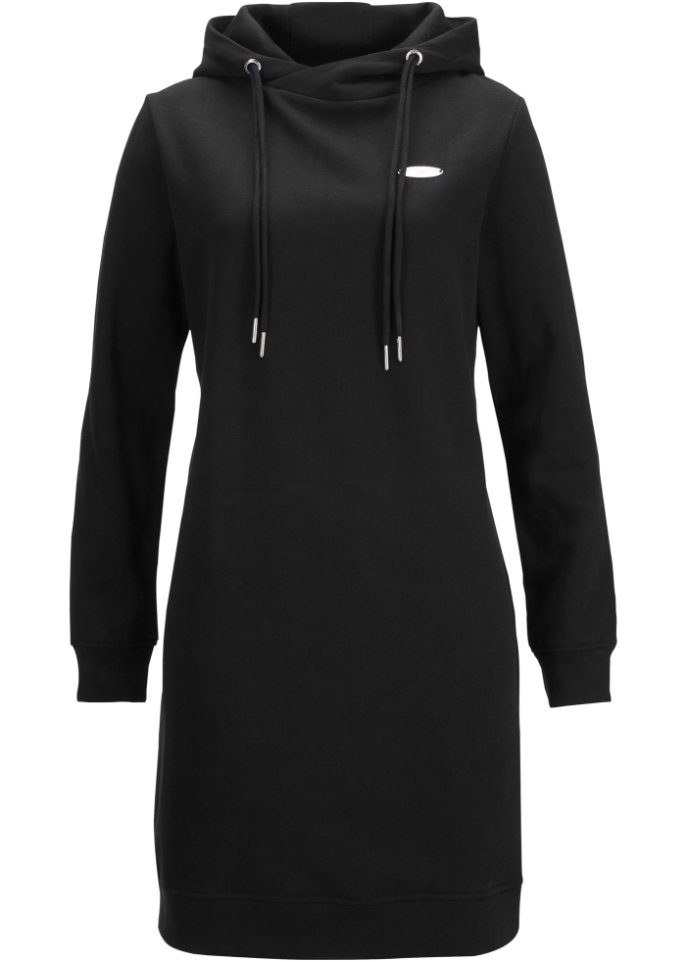 Спортивное платье с капюшоном Bpc Bonprix Collection, черный