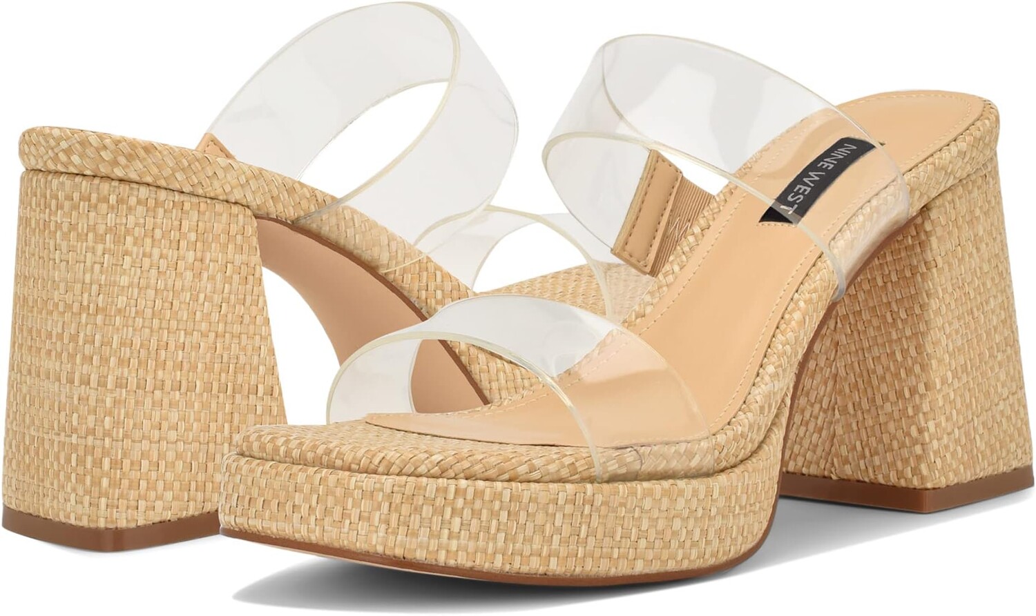 

Босоножки Tilah 3 Nine West, цвет Clear/Light Natural