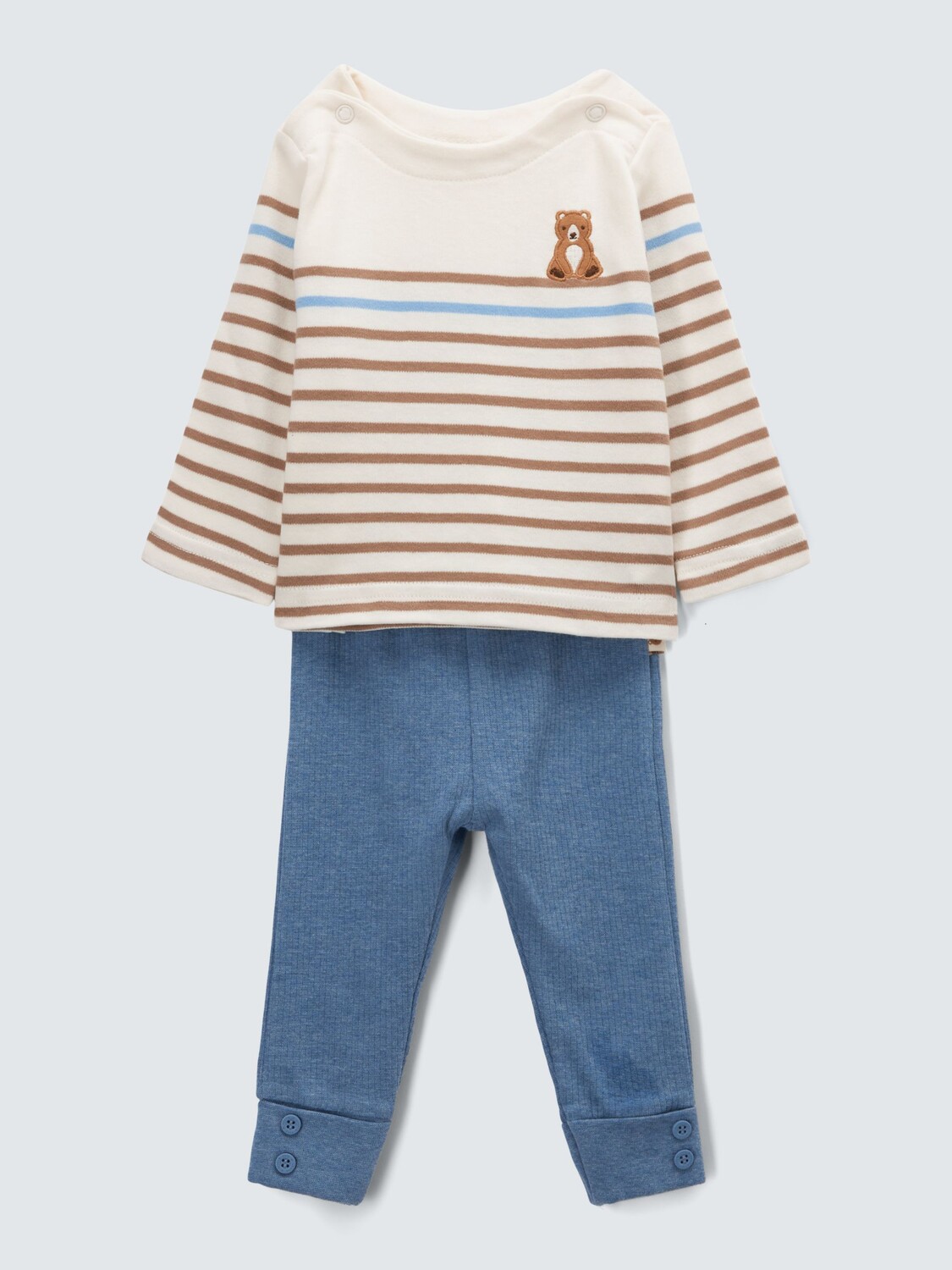 

Комплект из топа и брюк в полоску Baby Bear JoJo Maman Bébé, мульти