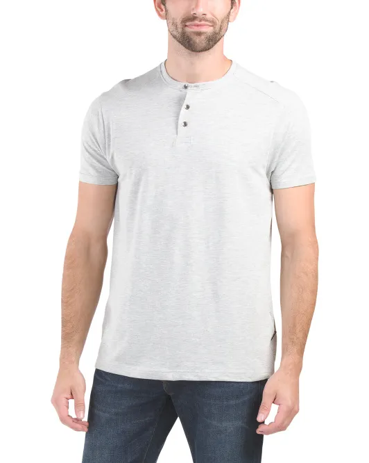 

Футболка Tri Blend Henley Kenneth Cole, серый
