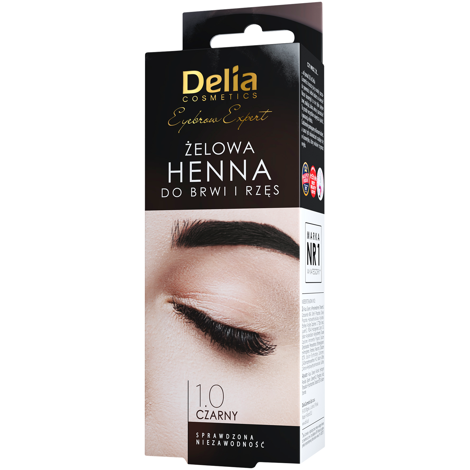 Гель-хна для бровей и ресниц 1.0 черная Delia Eyebrow Expert, 15 мл