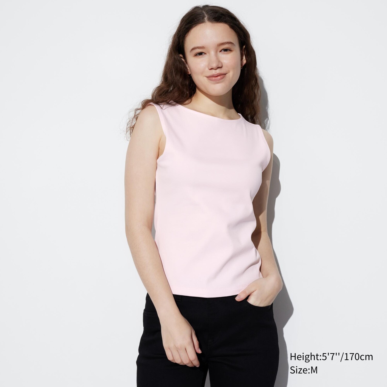

Футболка Uniqlo без рукавов, розовый