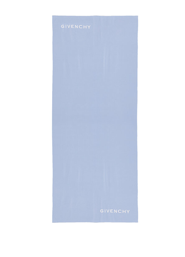 Женский шерстяной шарф с синим логотипом Givenchy шарф happy view бежевый с синим