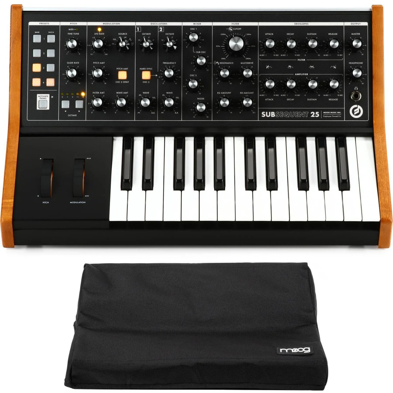 

Аналоговый синтезатор Moog Follow 25 с крышкой