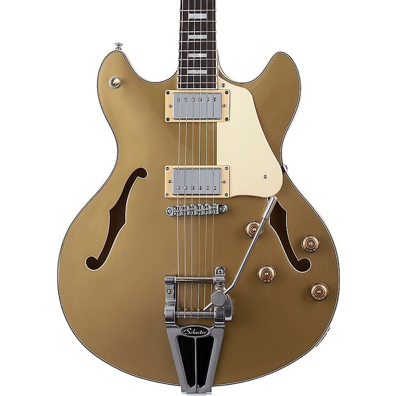 Электрогитара Schecter Guitar Research Corsair Semi-Hollow Electric Gold Top