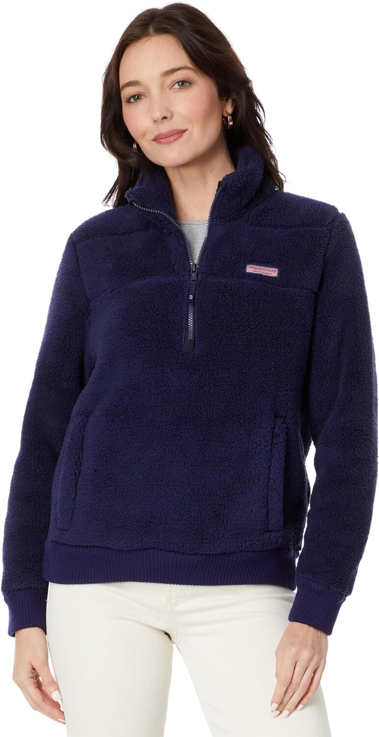 

Толстовка Plush Teddy 1/4 Zip Shep Vineyard Vines, цвет Nautical Navy