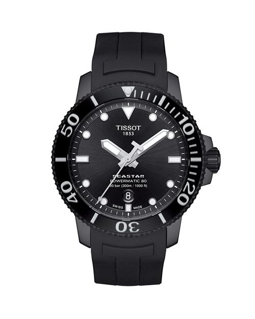 

Часы Seastar 1000 Powermatic 80, 43 мм Tissot, цвет Black