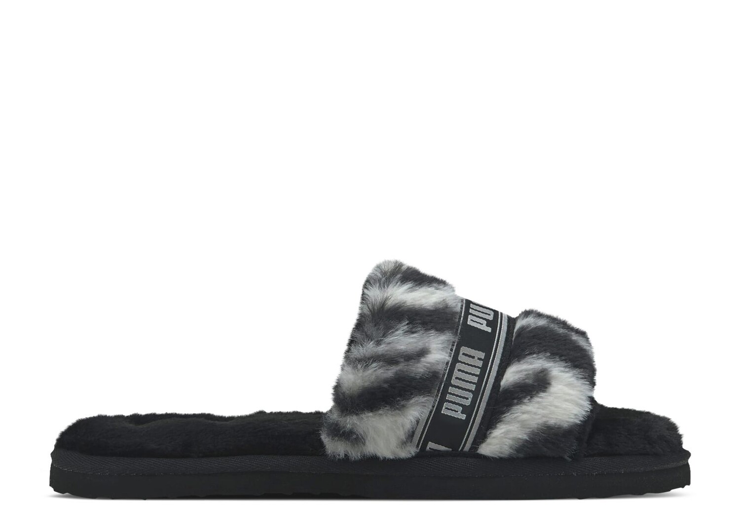 Кроссовки Puma Wmns Fluff Slide 'Wild - Black', черный сандалии puma wmns fluff slide black черный