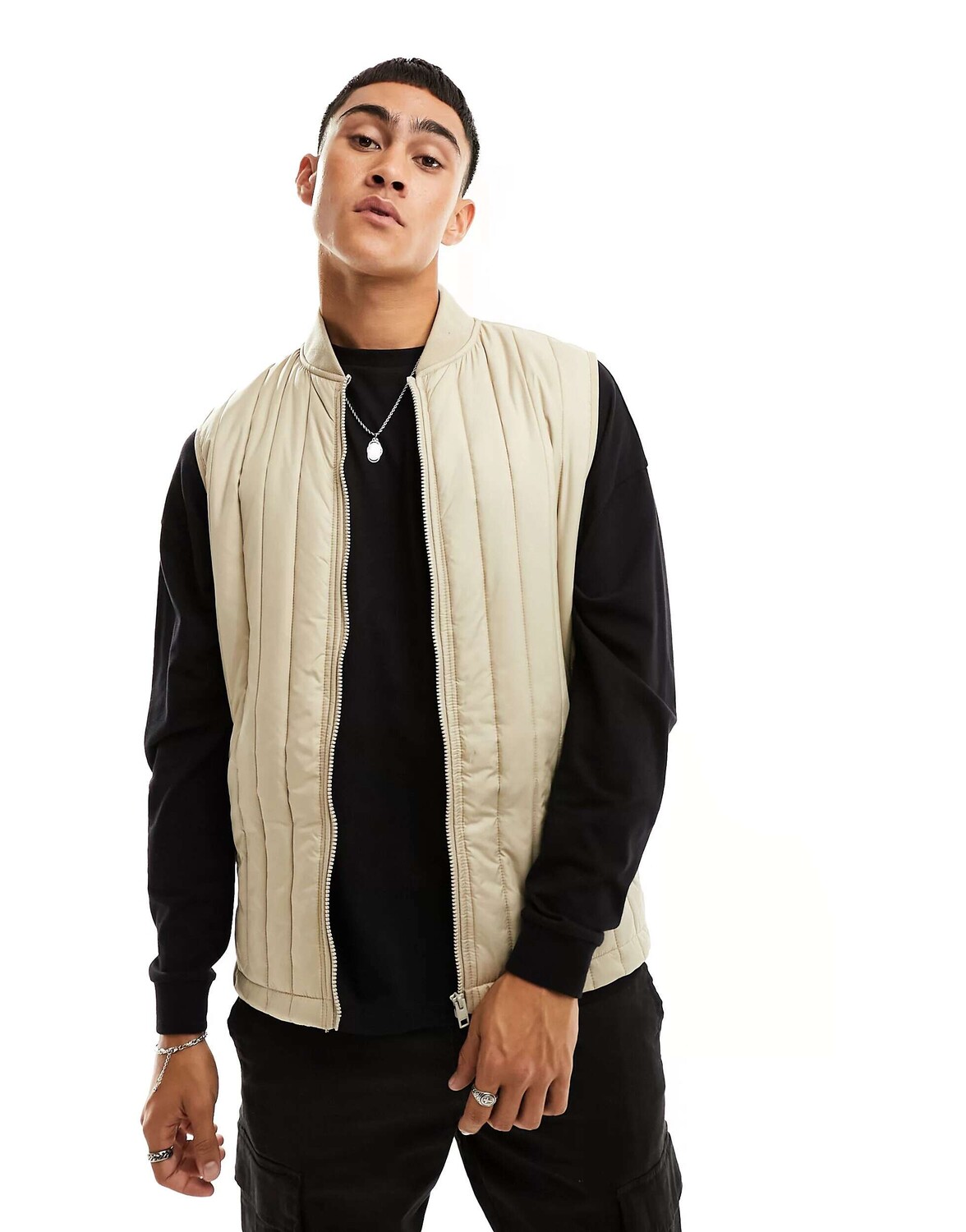 

Бежевый стеганый жилет Jack & Jones Essentials
