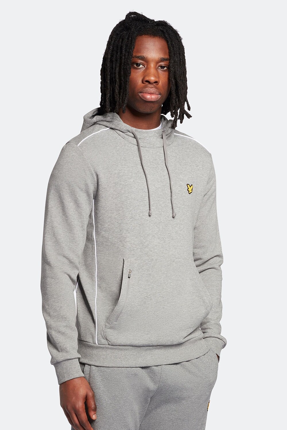 

Серая толстовка с контрастной окантовкой Lyle & Scott, серый