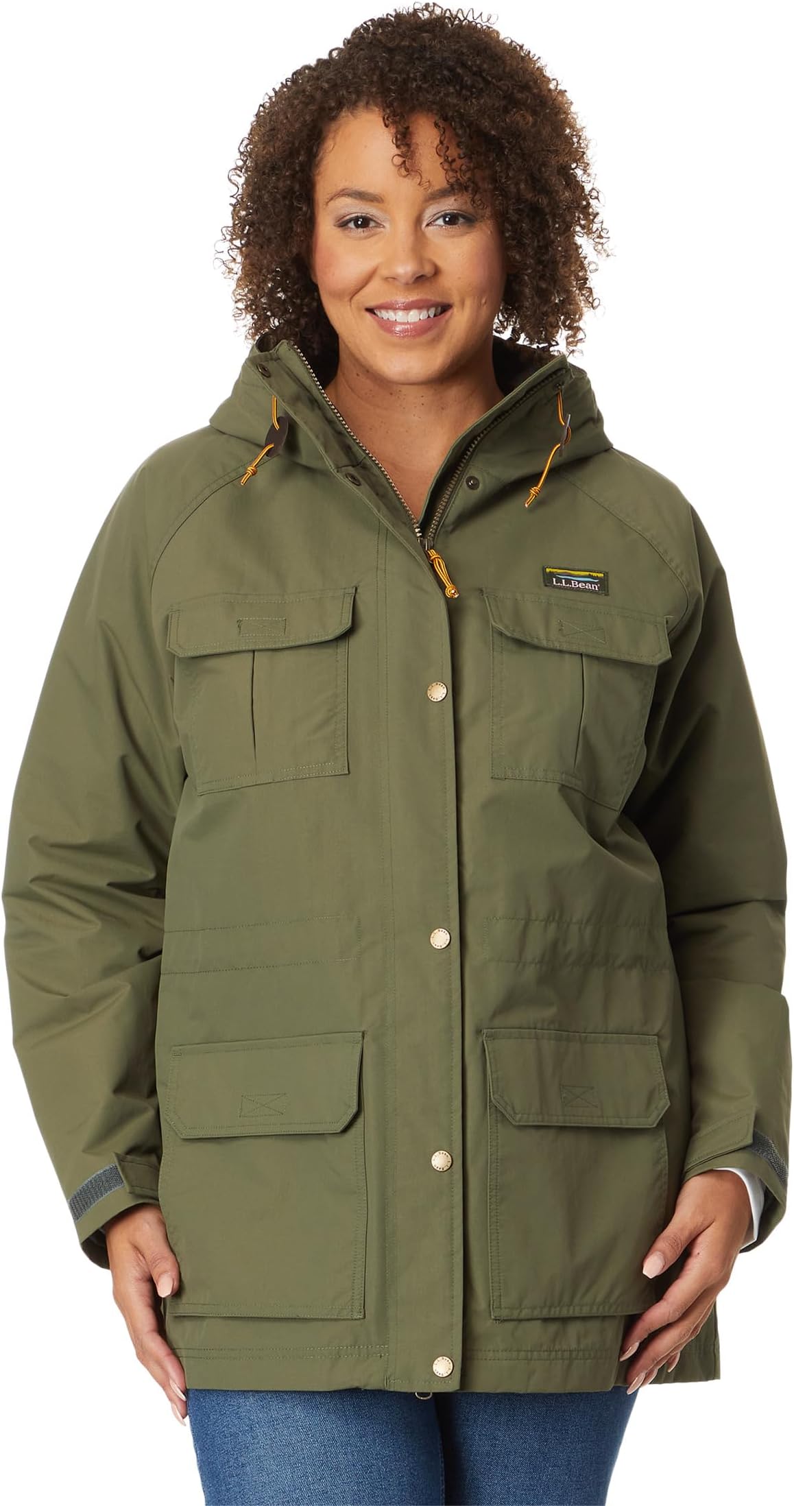 Куртка Plus Size Mountain Classic Water Resistant Jacket L.L.Bean, цвет Kelp Green