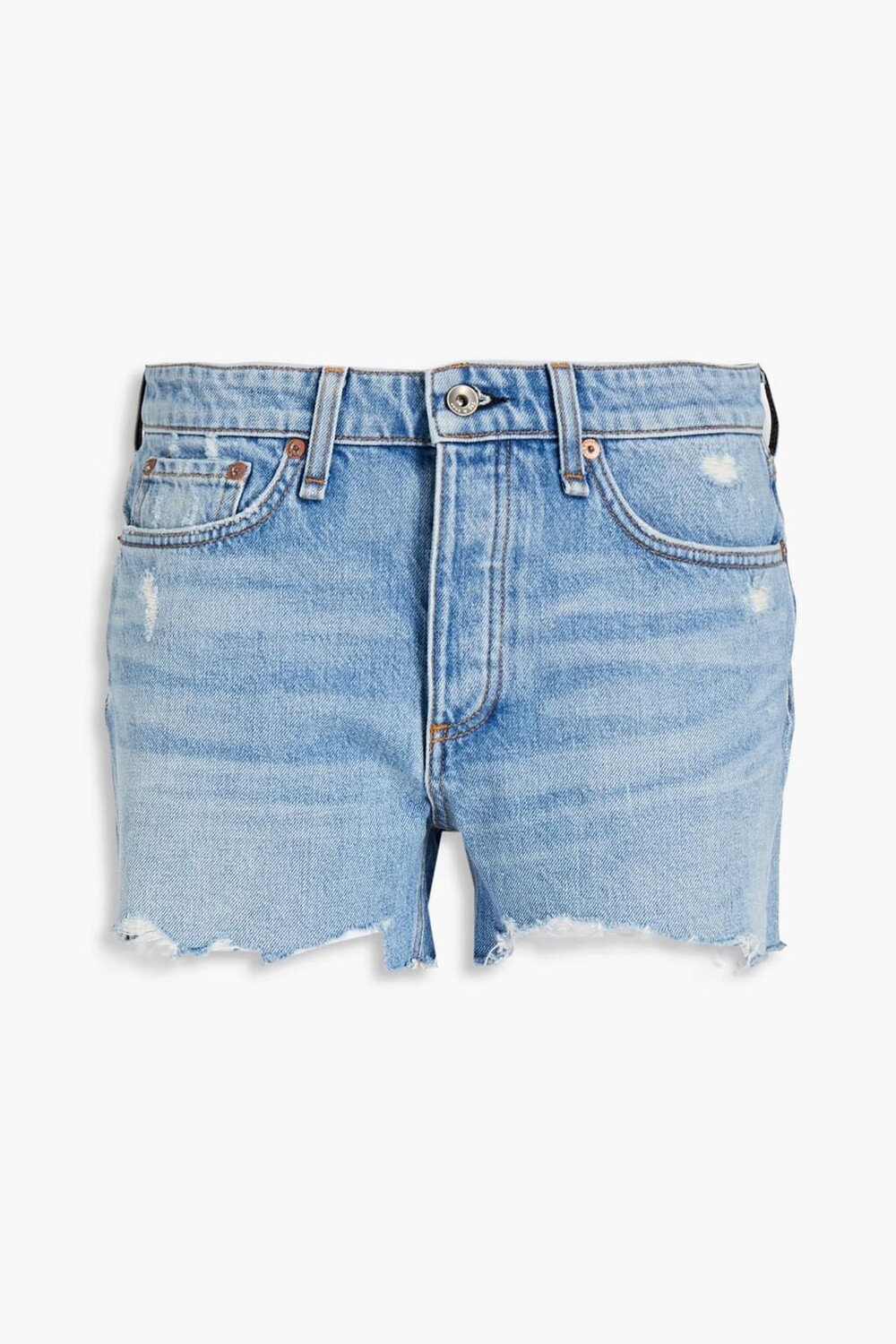 

Джинсовые шорты Dre с потертостями Rag & Bone, легкий деним