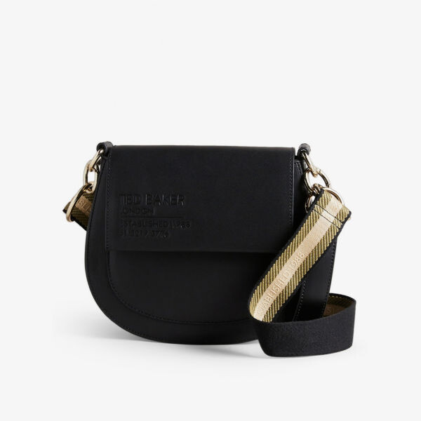 

Кожаная сумка-сэтчел Darcell с тисненым логотипом Ted Baker, черный