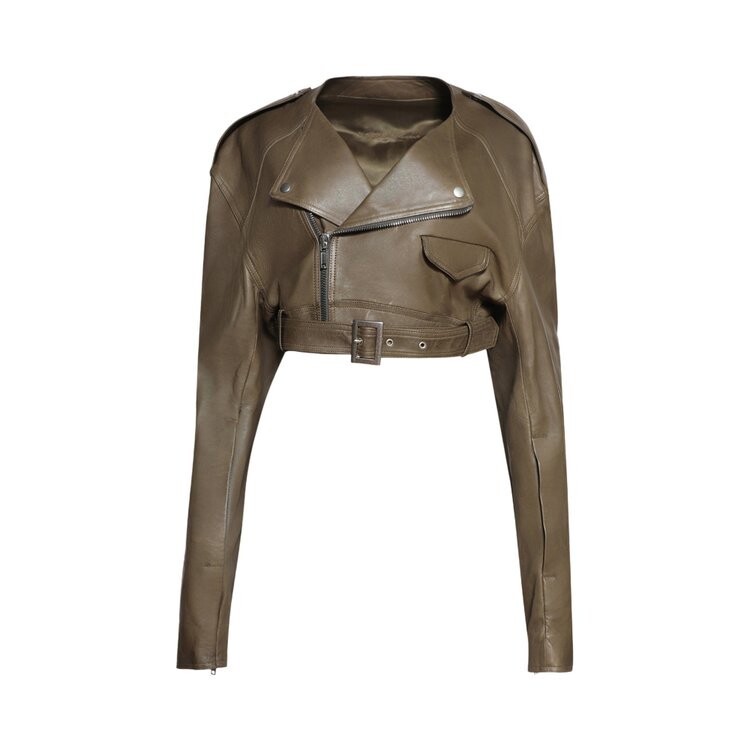 

Куртка Rick Owens Micro Biker Jacket, цвет Bean