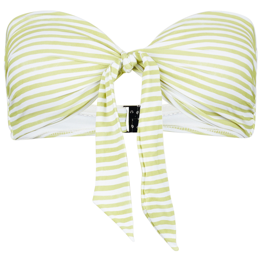 Верх бикини Seafolly Women's Summercrush Twist Tie Front Bandeau, цвет Soft Olive