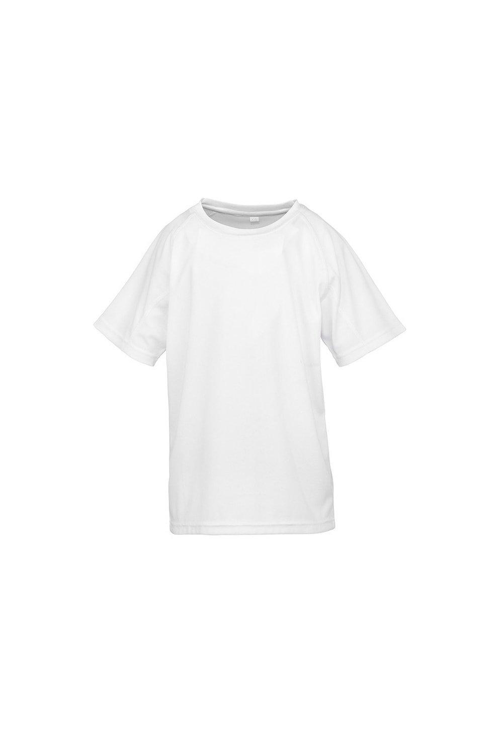 Детская футболка Impact Performance Aircool Spiro, белый женская футболка с коротким рукавом быстросохнущая дышащая облегающая футболка для гольфа