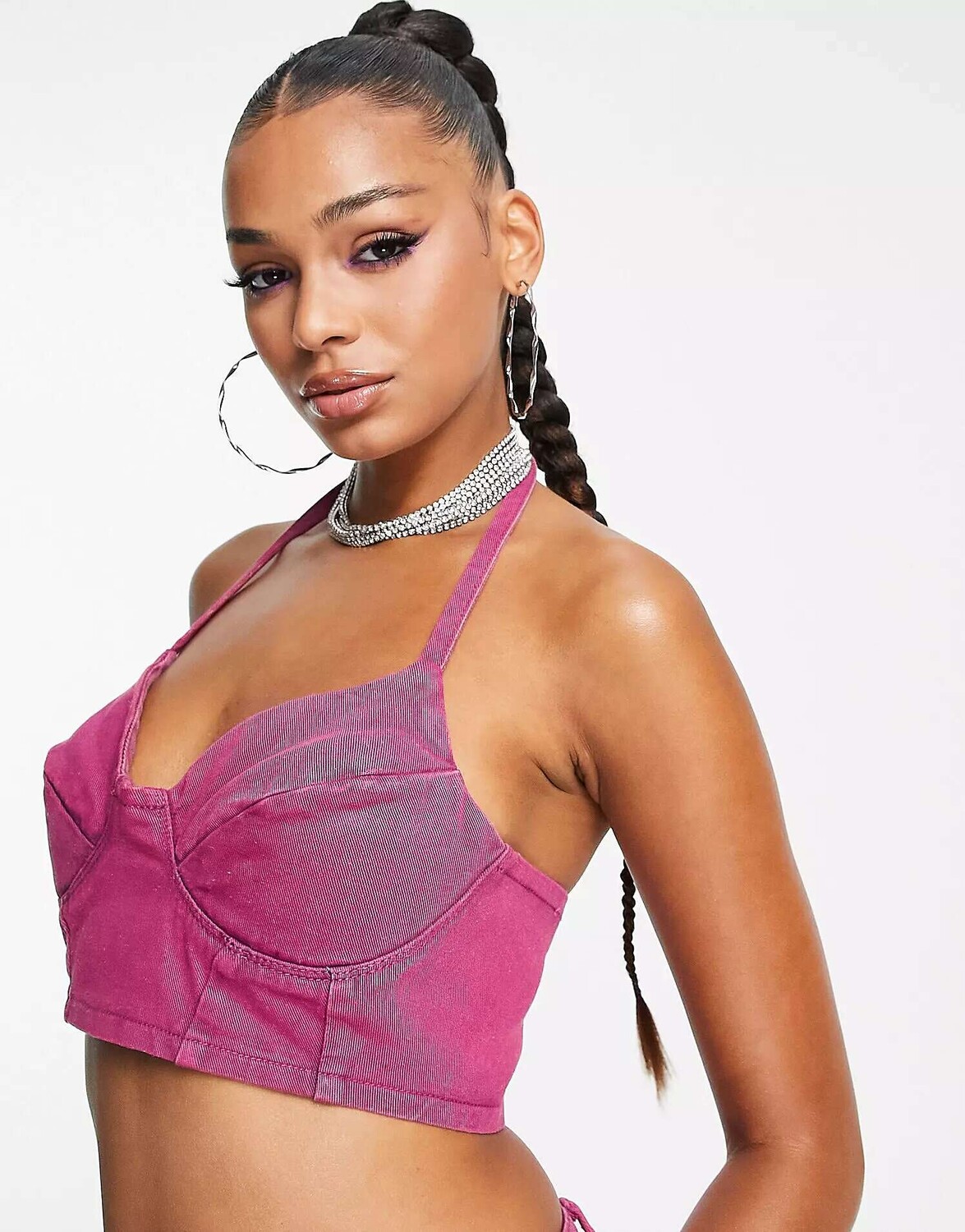 

Фиолетовый джинсовый бралетт-бралет Fashionkilla в твердой одежде