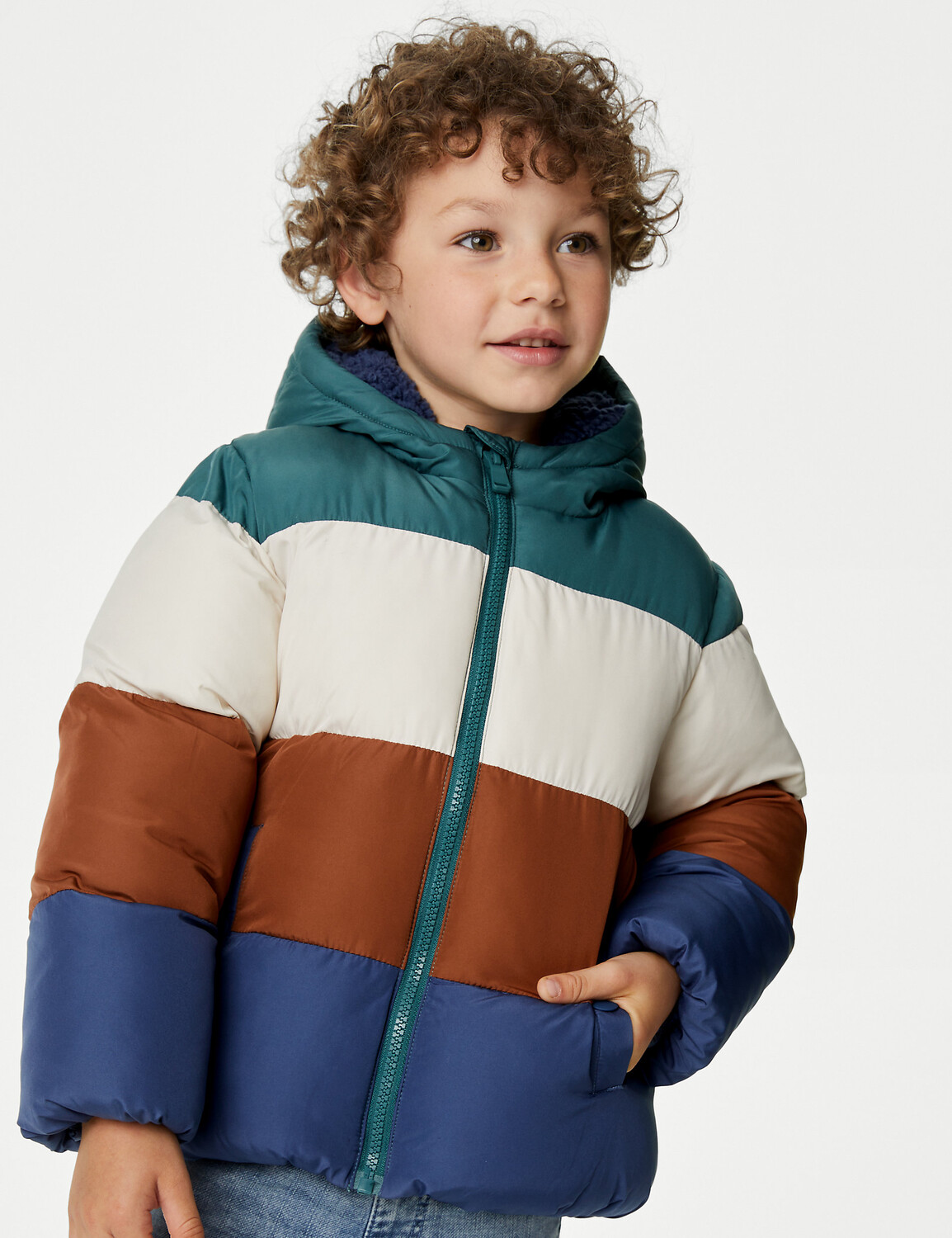 

Утепленное пальто Stormwear на подкладке боргов (2–8 лет) Marks & Spencer, мульти