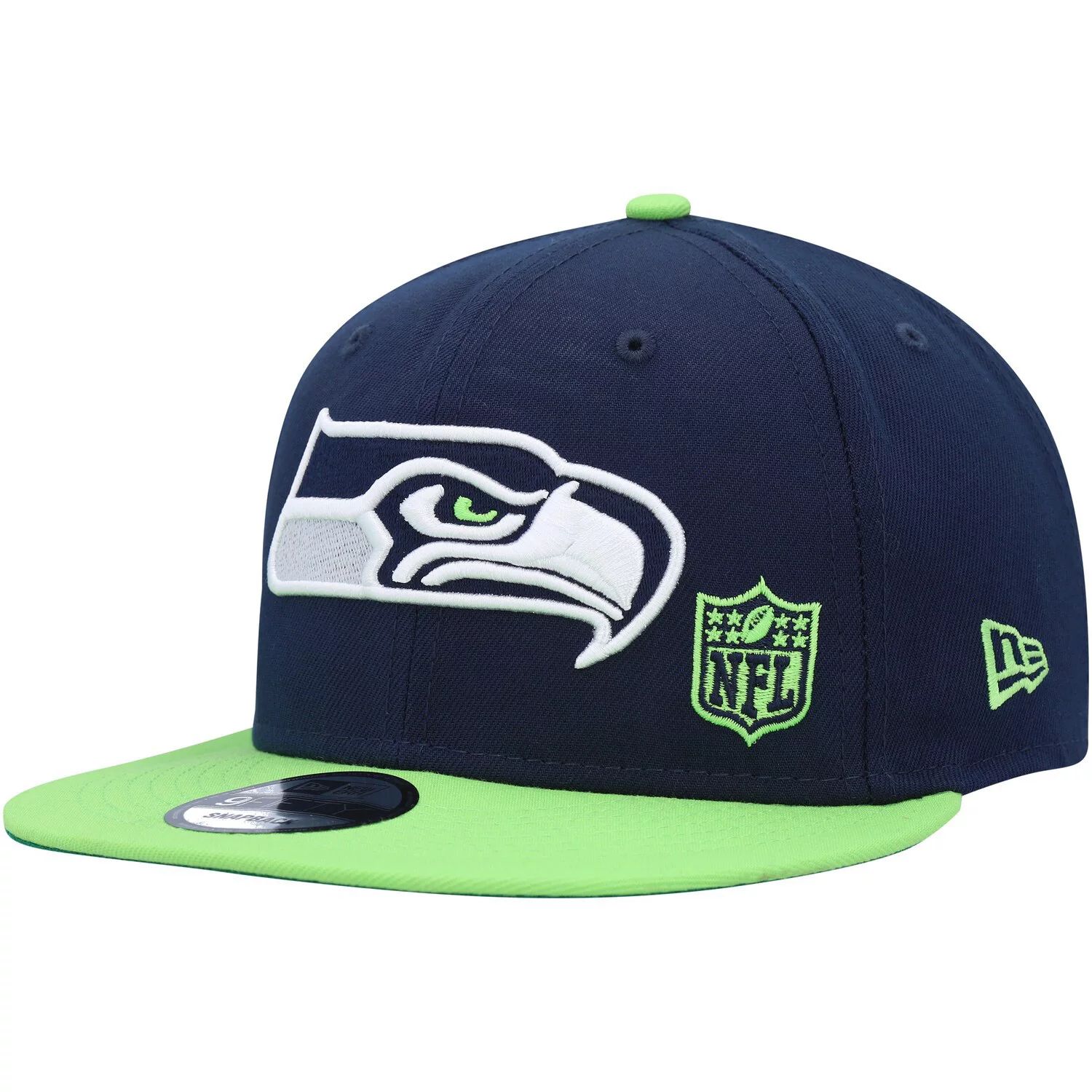 

Мужская кепка New Era College Navy/Neon Green Seattle Seahawks Flawless 9FIFTY Snapback Hat