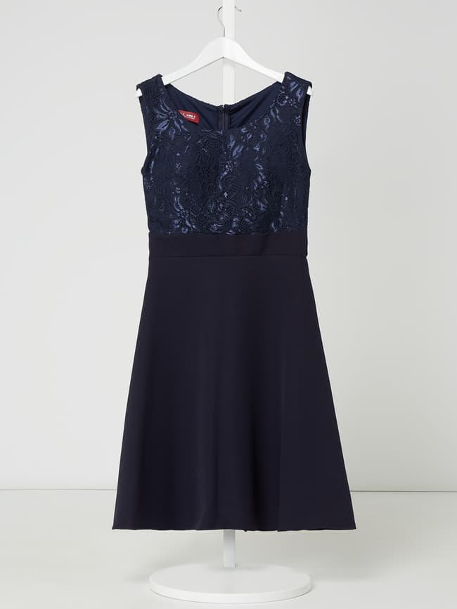 Платье с кружевом G.O.L., темно-синий