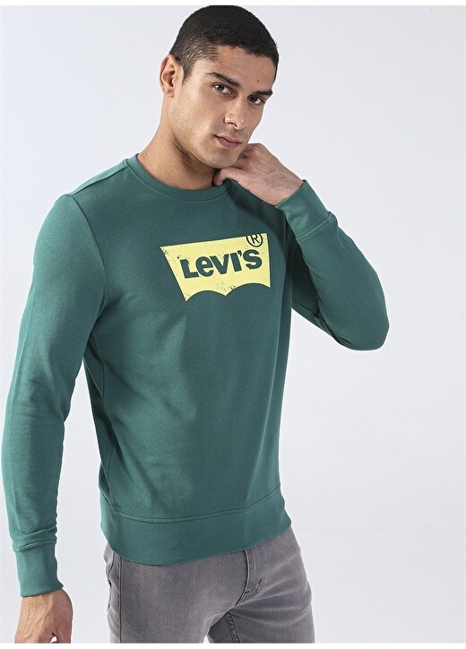 

Зеленый мужской свитшот Levis