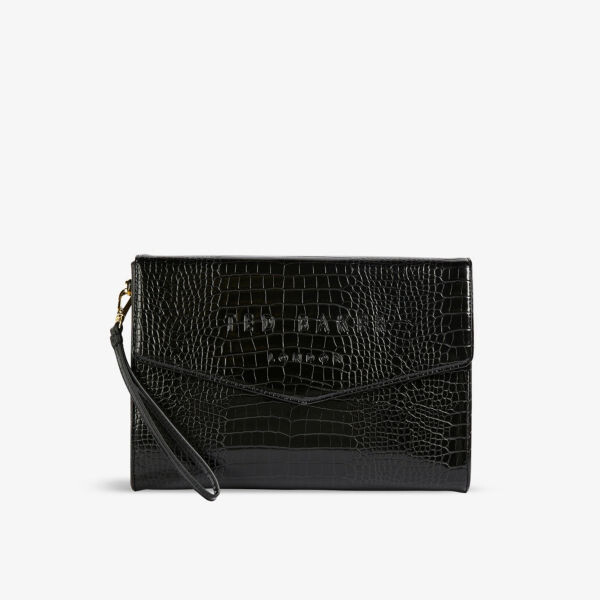 

Клатч Crocey из искусственной кожи с тиснением под крокодила Ted Baker, черный