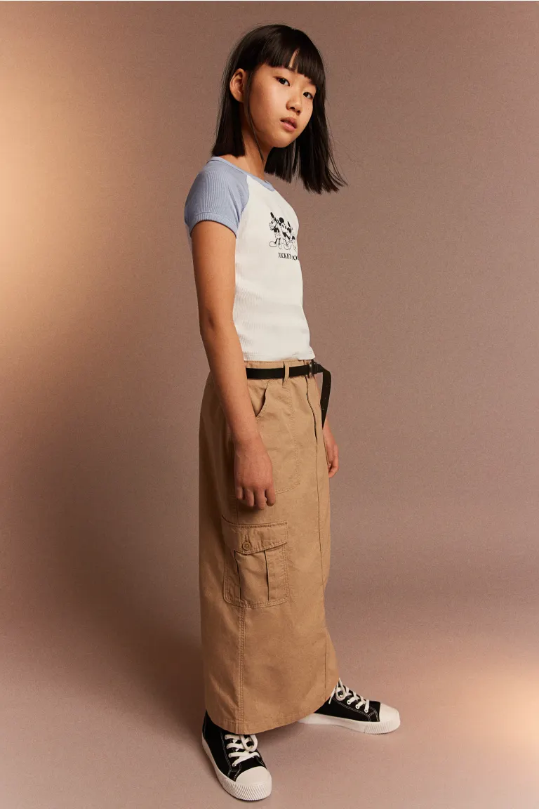 

Рубчатая футболка H&M, белый