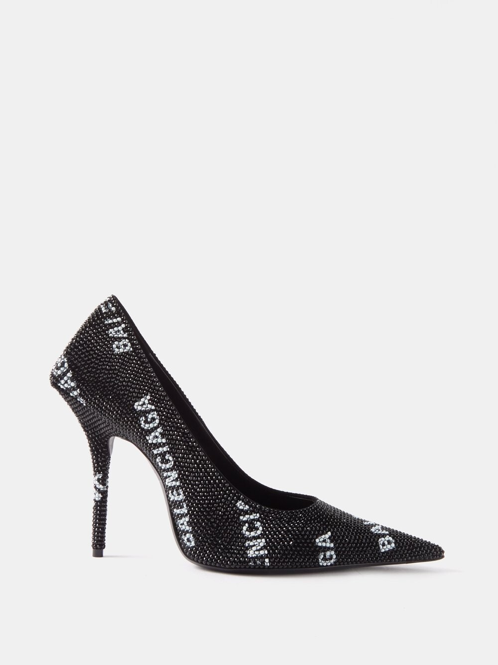 

Кожаные туфли square knife 110 с кристаллами Balenciaga, черный