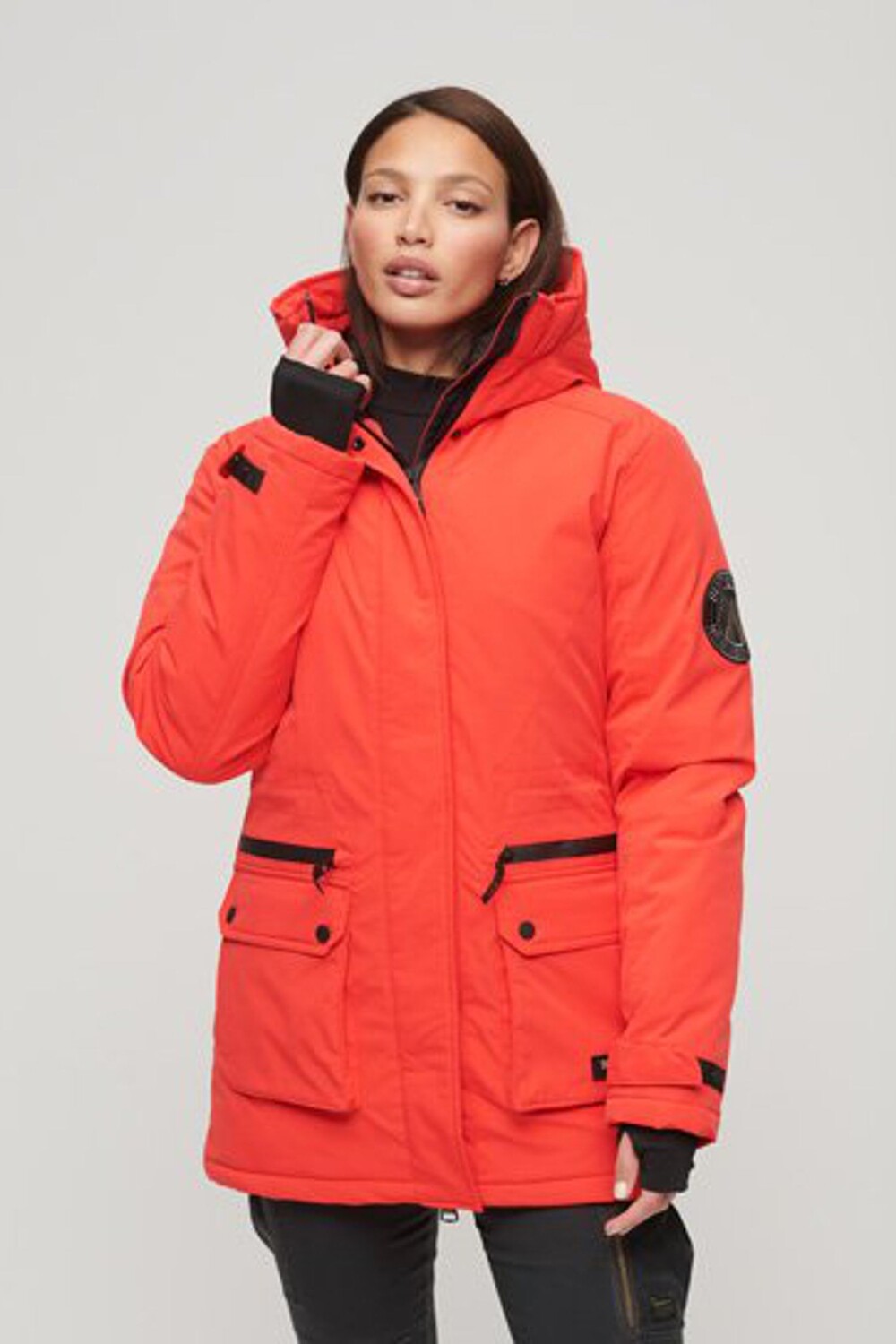 

Стеганая городская парка Superdry, красный