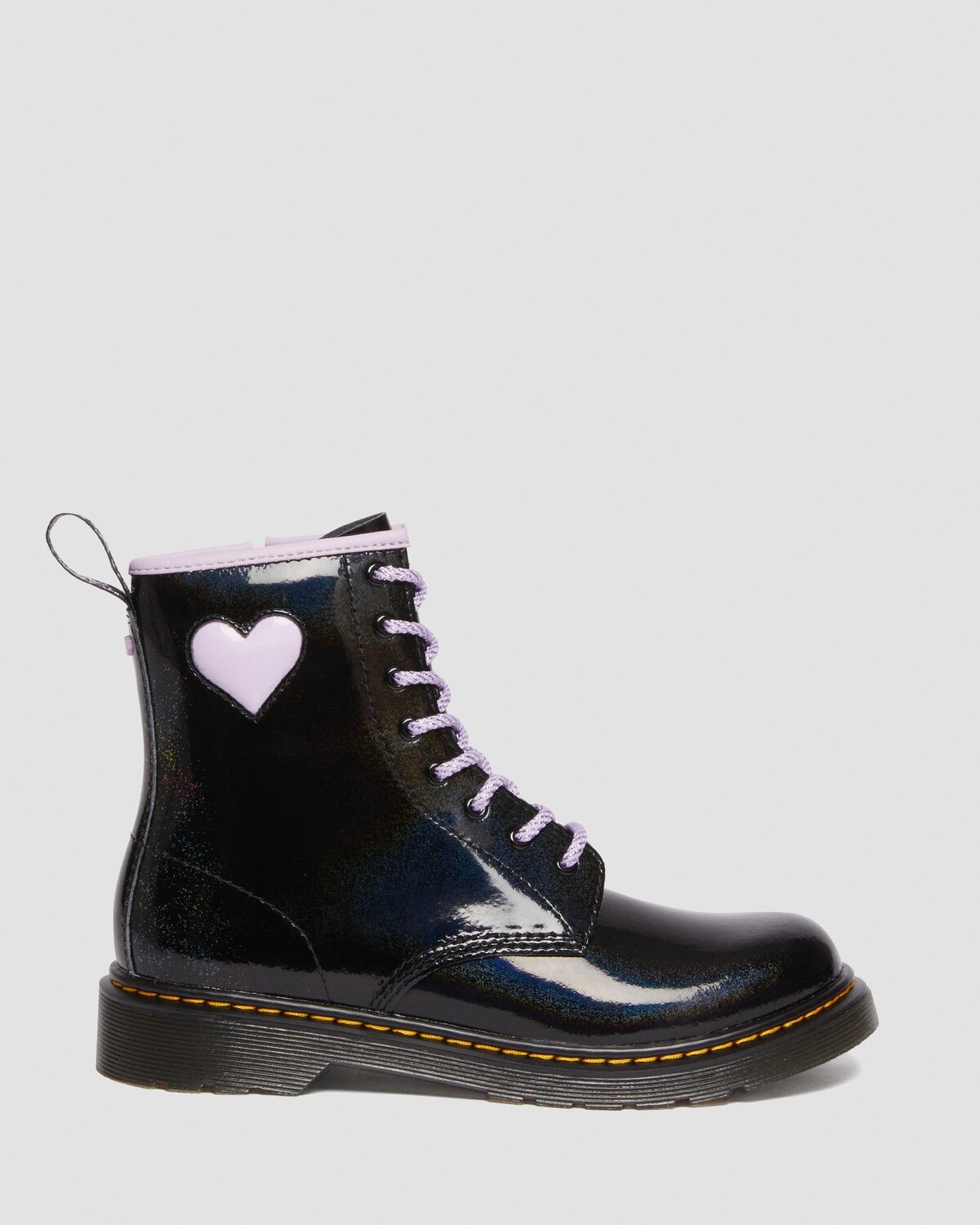 

Молодежные ботинки 1460 Shimmer Heart на шнуровке Dr. Martens
