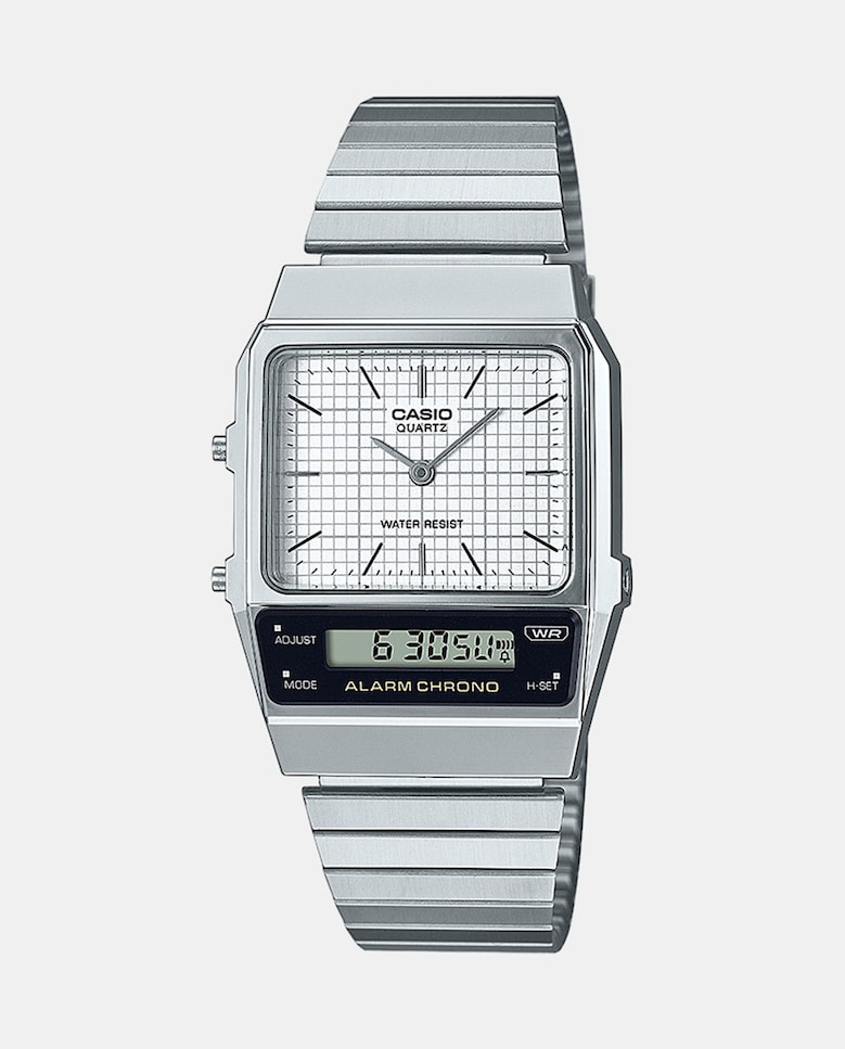 Casio Vintage New Combi AQ-800E-7AEF Стальные мужские часы Casio, серебро часы casio aq 800e 1aef