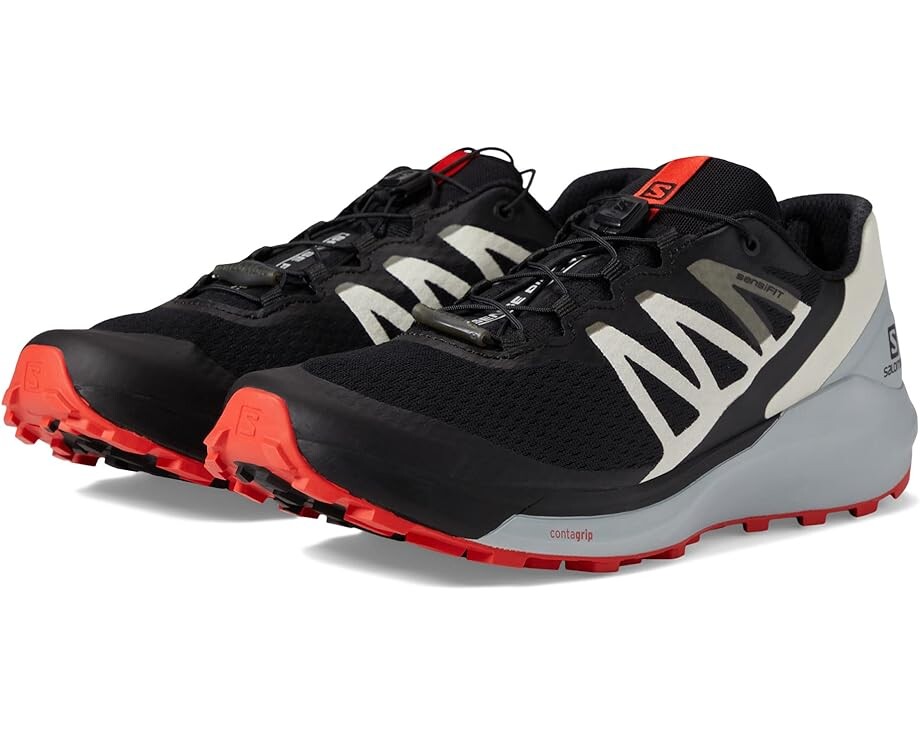 

Кроссовки Salomon Sense Ride 4, цвет Black/Pearl Blue/Poppy Red