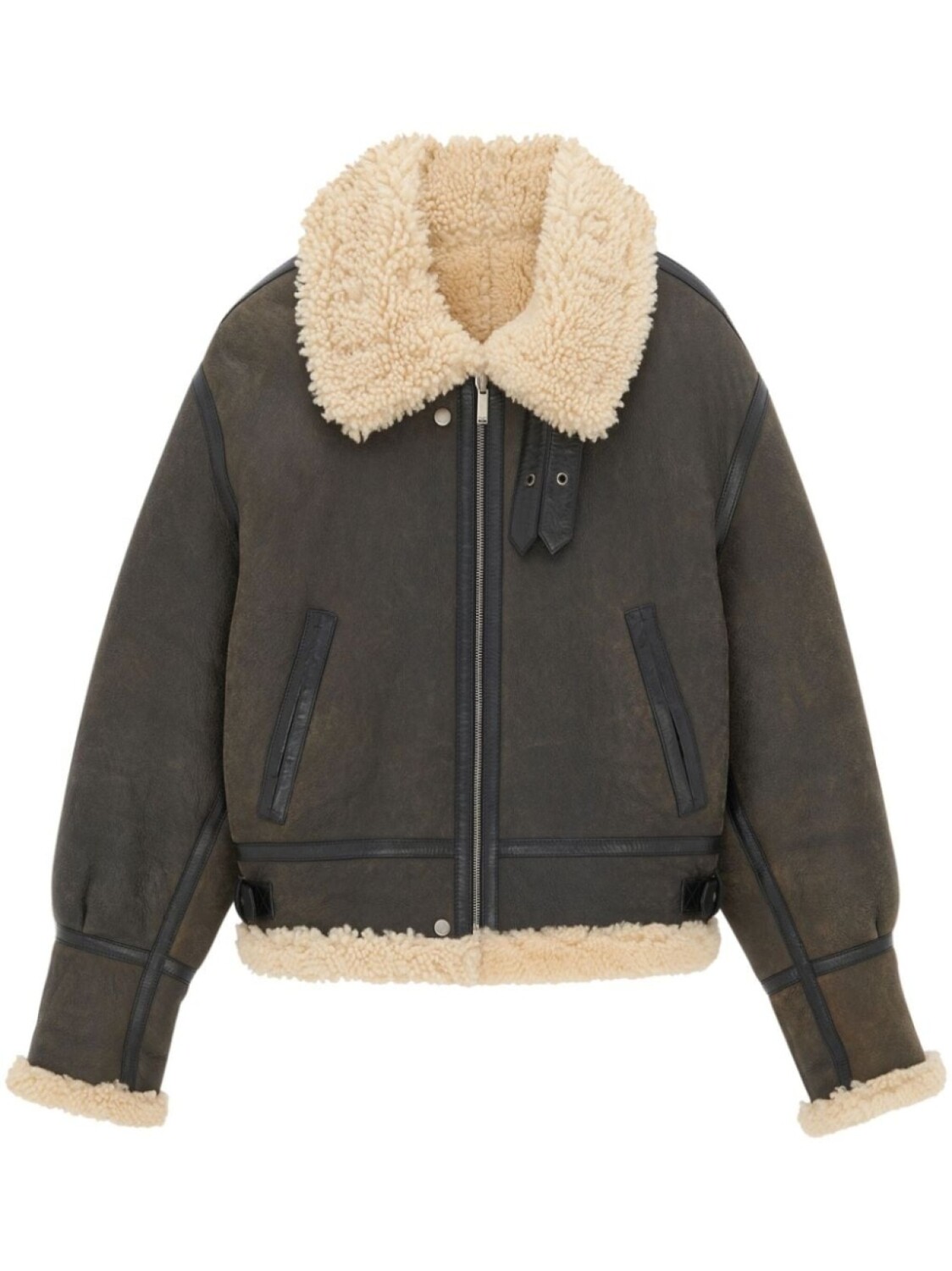 

Saint Laurent куртка из овчины, коричневый
