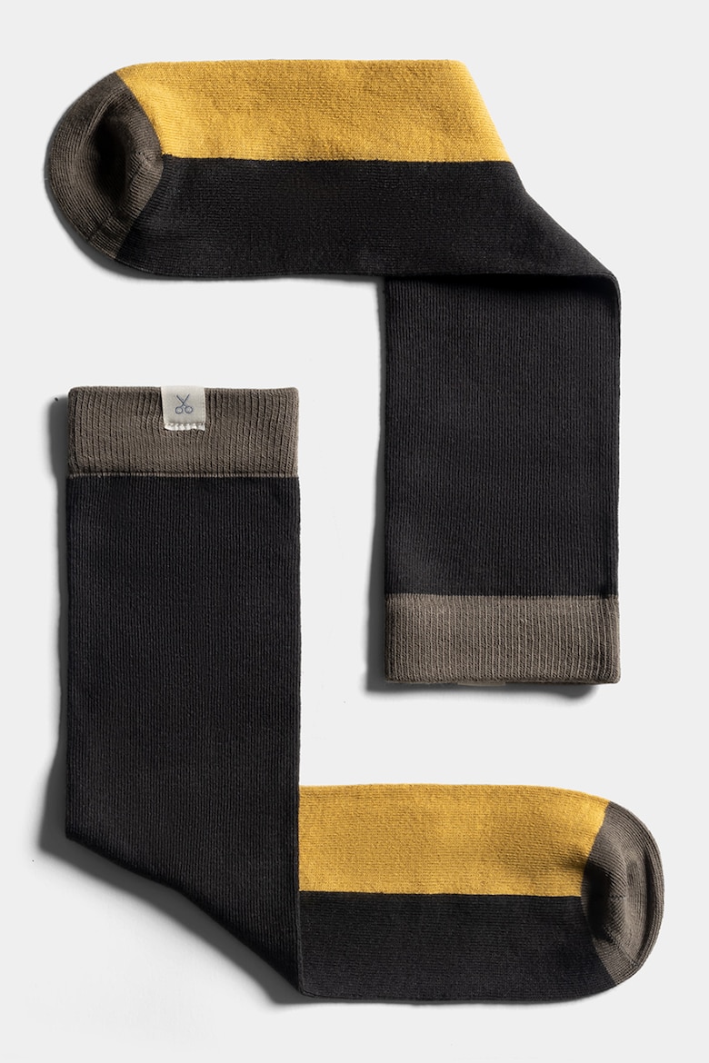 Длинные носки с цветными блоками Kaft, черный
