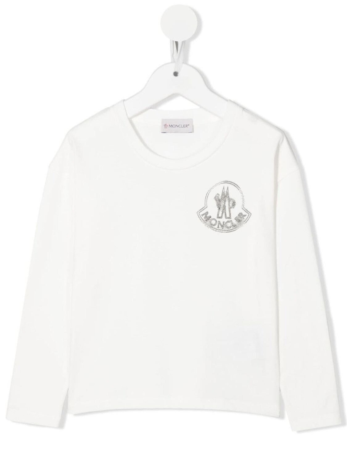 

Moncler Enfant футболка с длинными рукавами и логотипом, белый
